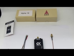 AKK Alpha 16 VTX 4.9G 5.8G 25mW/1W/3W/5W/8W/16W 96CH Transmisor de video compatible con audio inteligente