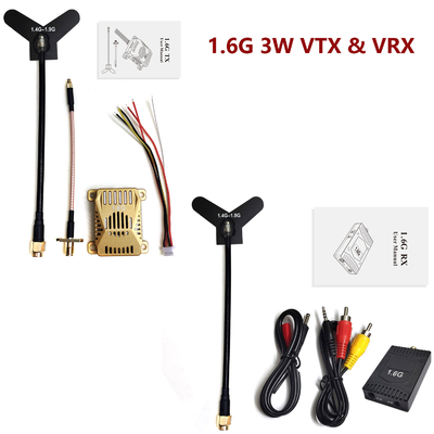 1.6Ghz 3W FPV VTX VRX UAV Transmisor y receptor de vídeo para la transmisión de drones