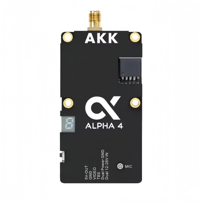 AKK Alpha 4 VTX 5.8G 4W 80CH 1w/2w/3w/4w Transmisor de vídeo FPV de audio inteligente conmutable para drones
