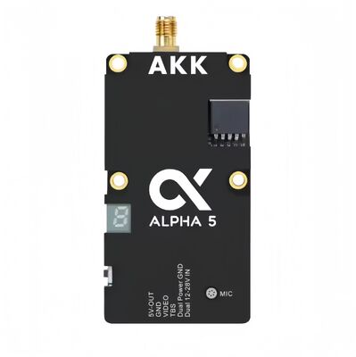 AKK 5.8-6.0GHz Alpha5 FPV Transmisor de video con audio inteligente para drones de largo alcance