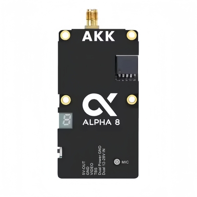8W5.8GHz-6.0GHzTransmisor de vídeo analógicoSolución FPV de largo alcance para drones