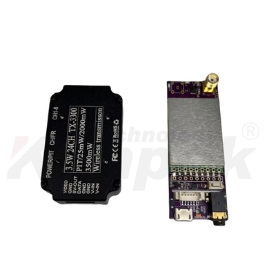 Transmisión de video de dron 3.3G Transmisor de 3.5W Receptor de 24 canales Rango de voltaje amplio de 7-36V Combinación ultraligera FPV