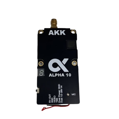 Akk Alpha 10 5.8ghz Fpv Vtx 10w, 80ch Transmisor de video para drones de alta potencia, largo alcance, señal estable para carreras Fpv y sistemas Uav