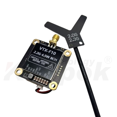 2.2G 4.5W Accesorios para drones VTX UAV Transmisor de simulación de aeronaves de larga distancia 2.2G VTX