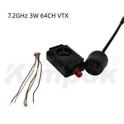 6Transmisor de vídeo FPV VTX de 64 canales de alta potencia de 3W para la transmisión de señales HD de drones